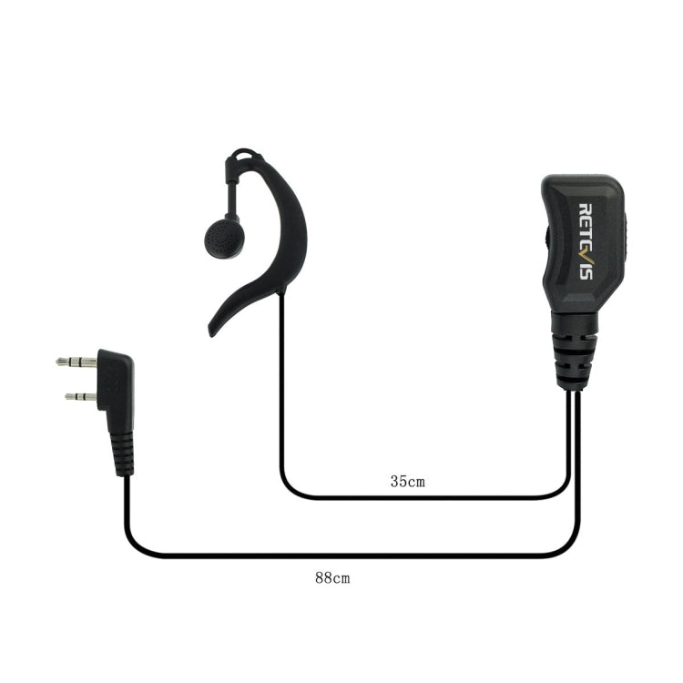 RETEVIS R-111 G Type PTT Adjustable Volume Earphone Microphone for H-777/RT-5R/RT1/RT2/RT5