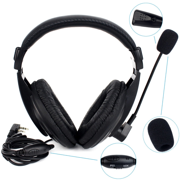 RETEVIS R-114 2 Pin K Head VOX Headset Earphone Microphone