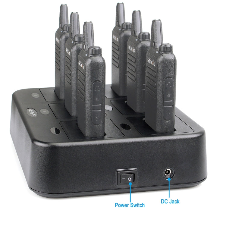 RETEVIS RTC22 Multi-function Six-Way Walkie Talkie Charger for Retevis RT22