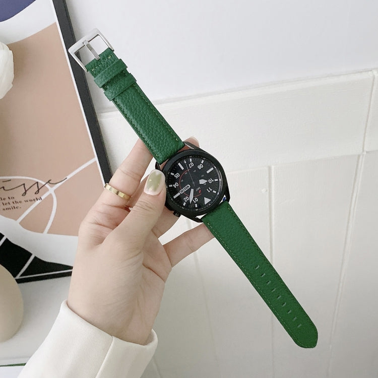 Sewing Litchi Texture Leather Replacement Strap Watchband
