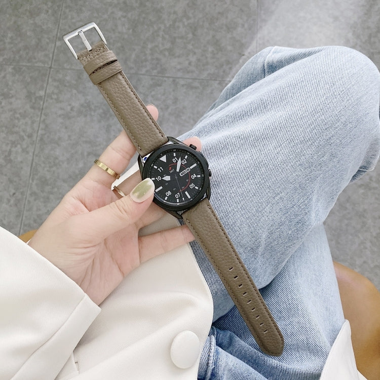 Sewing Litchi Texture Leather Replacement Strap Watchband