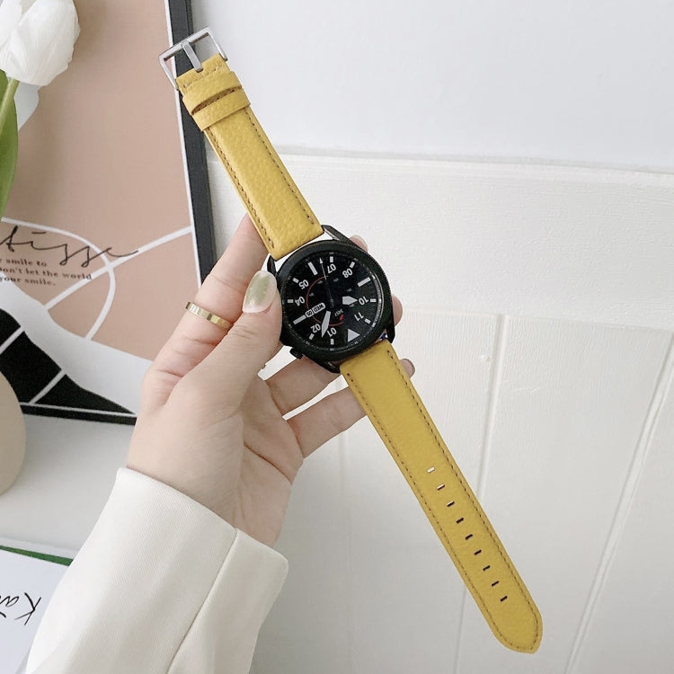 Sewing Litchi Texture Leather Replacement Strap Watchband