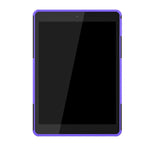 Tire Texture TPU + PC Shockproof Case with Holder — Purple