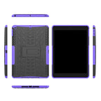 Tire Texture TPU + PC Shockproof Case with Holder — Black