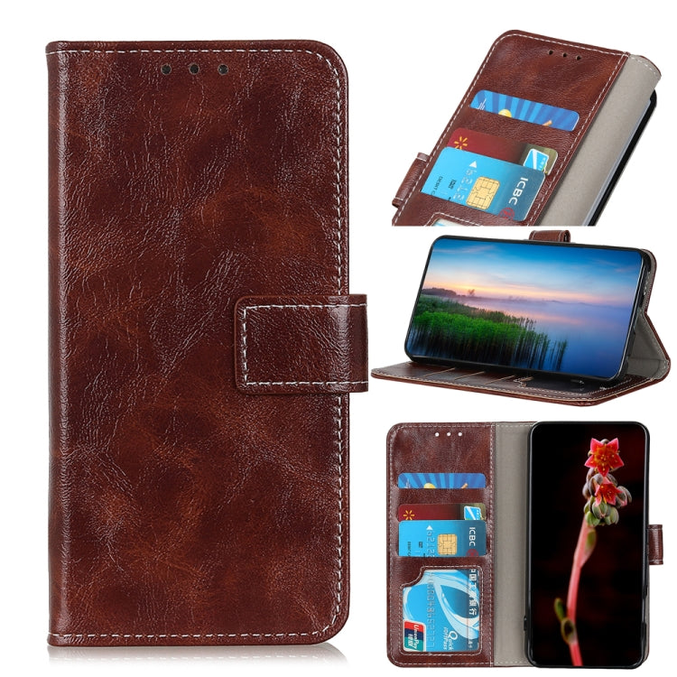 Retro Crazy Horse Texture Horizontal Flip Leather Case with Holder & Card Slots & Photo Frame & Wallet, For Wiko Y62