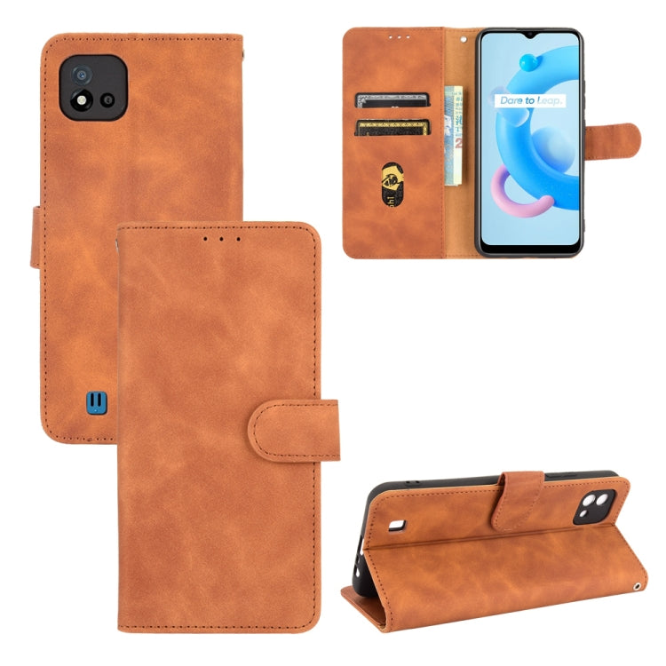 Solid Color Skin Feel Magnetic Buckle Horizontal Flip Calf Texture PU Leather Case with Holder & Card Slots & Wallet — Green