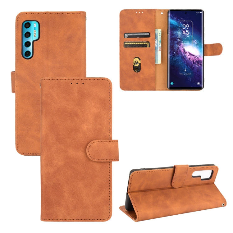Solid Color Skin Feel Magnetic Buckle Horizontal Flip Calf Texture PU Leather Case with Holder & Card Slots & Wallet — view 14
