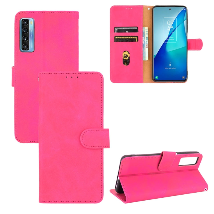 Solid Color Skin Feel Magnetic Buckle Horizontal Flip Calf Texture PU Leather Case with Holder & Card Slots & Wallet — view 18