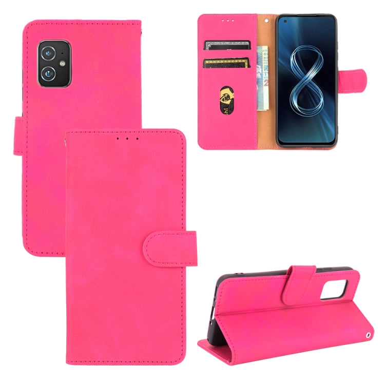 Solid Color Skin Feel Magnetic Buckle Horizontal Flip Calf Texture PU Leather Case with Holder & Card Slots & Wallet — view 28