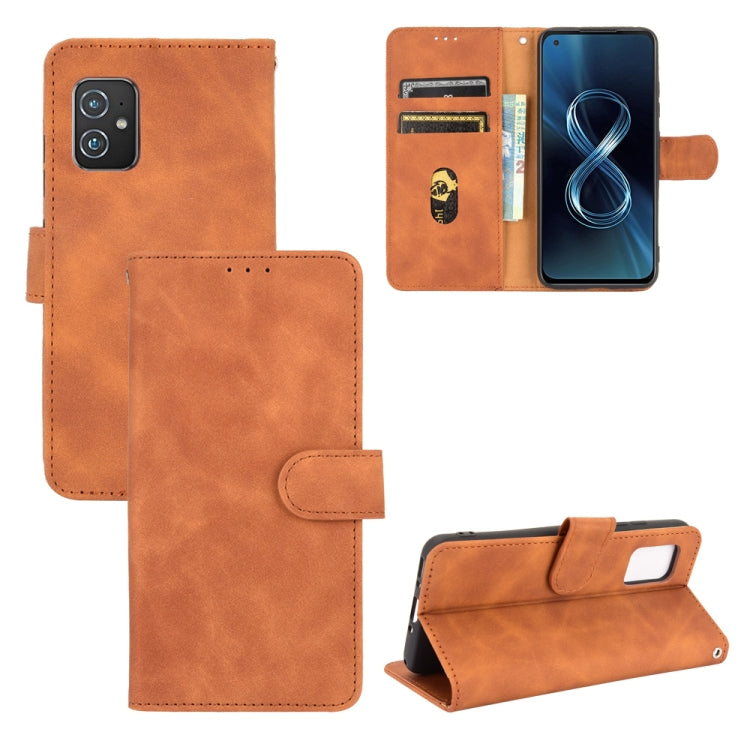 Solid Color Skin Feel Magnetic Buckle Horizontal Flip Calf Texture PU Leather Case with Holder & Card Slots & Wallet — view 29