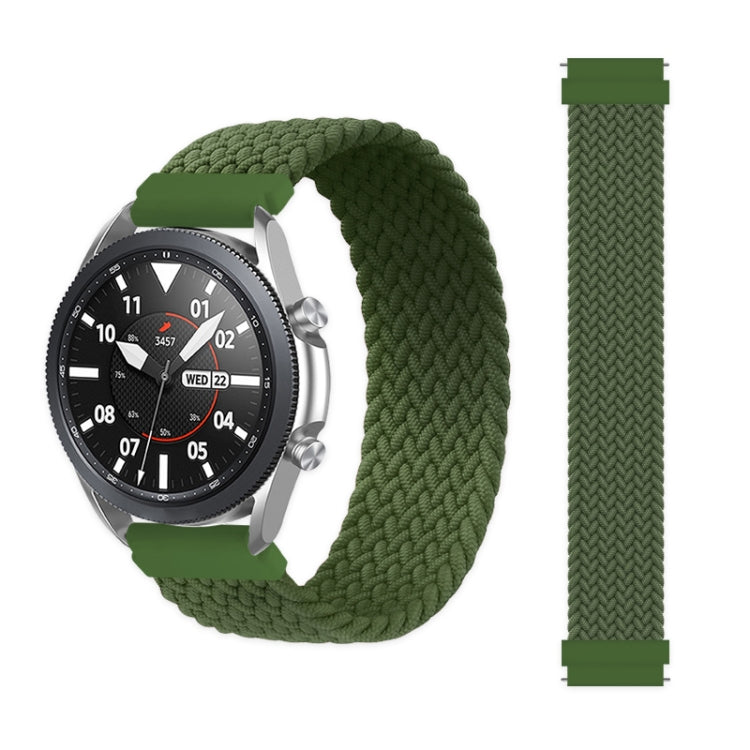 For Samsung Galaxy Watch 3 41mm Adjustable Nylon Braided Elasticity Replacement Strap Watchband