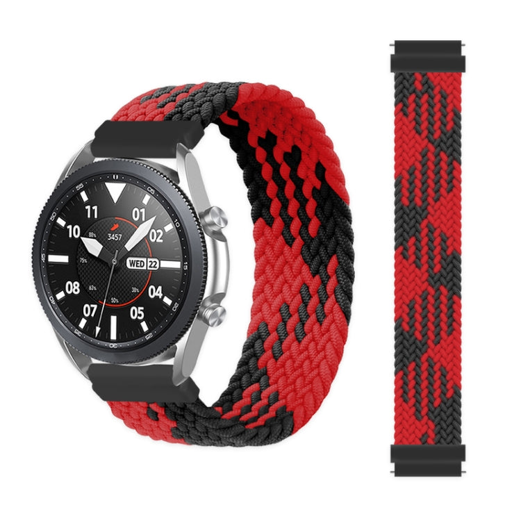 For Samsung Galaxy Watch 3 45mm Adjustable Nylon Braided Elasticity Replacement Strap Watchband