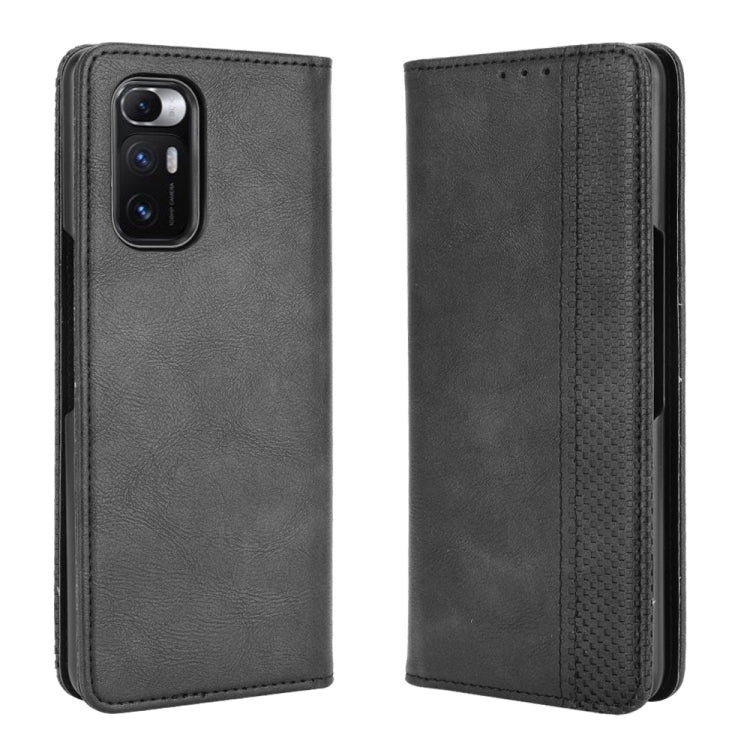Magnetic Buckle Retro Crazy Horse Texture Horizontal Flip Leather Case with Holder & Card Slots & Photo Frame