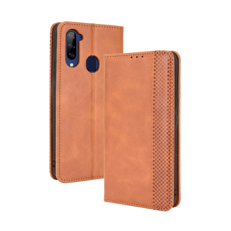Magnetic Buckle Retro Crazy Horse Texture Horizontal Flip Leather Case with Holder & Card Slots & Photo Frame — view 12