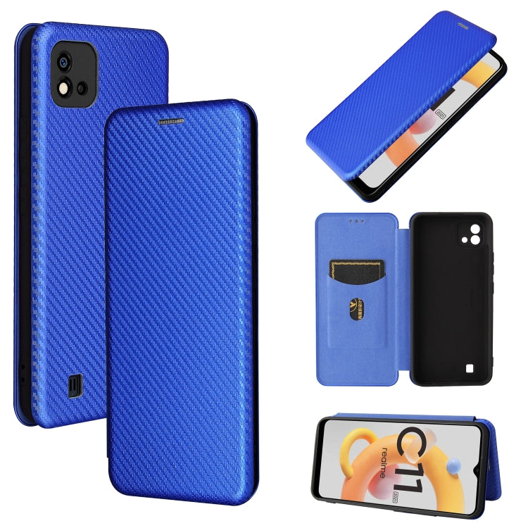 Carbon Fiber Texture Magnetic Horizontal Flip TPU + PC + PU Leather Case with Card Slot — Black