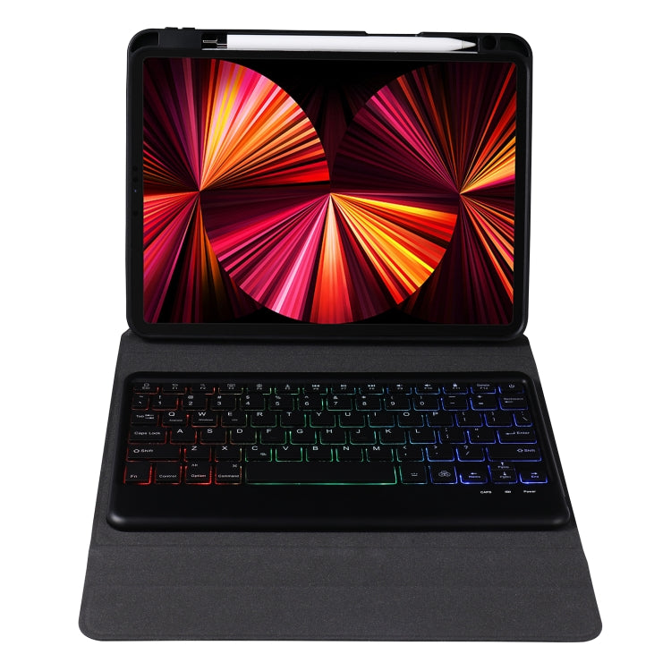 B011S Splittable Backlight Bluetooth Keyboard Leather Case with Triangle Holder & Pen Slot