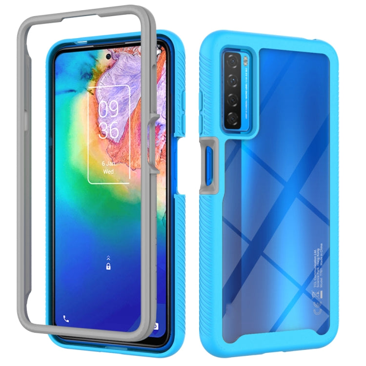 Starry Sky Solid Color Series Shockproof PC + TPU Case, For Motorola Moto E7 Power — Red