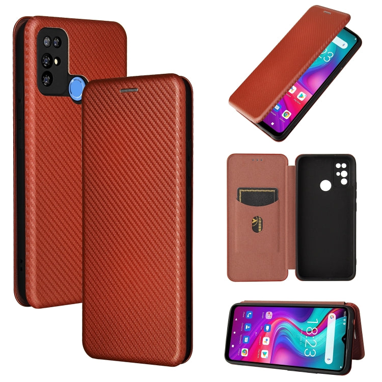 Carbon Fiber Texture Magnetic Horizontal Flip TPU + PC + PU Leather Case with Card Slot