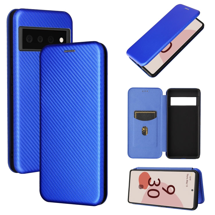 Carbon Fiber Texture Magnetic Horizontal Flip TPU + PC + PU Leather Case with Card Slot
