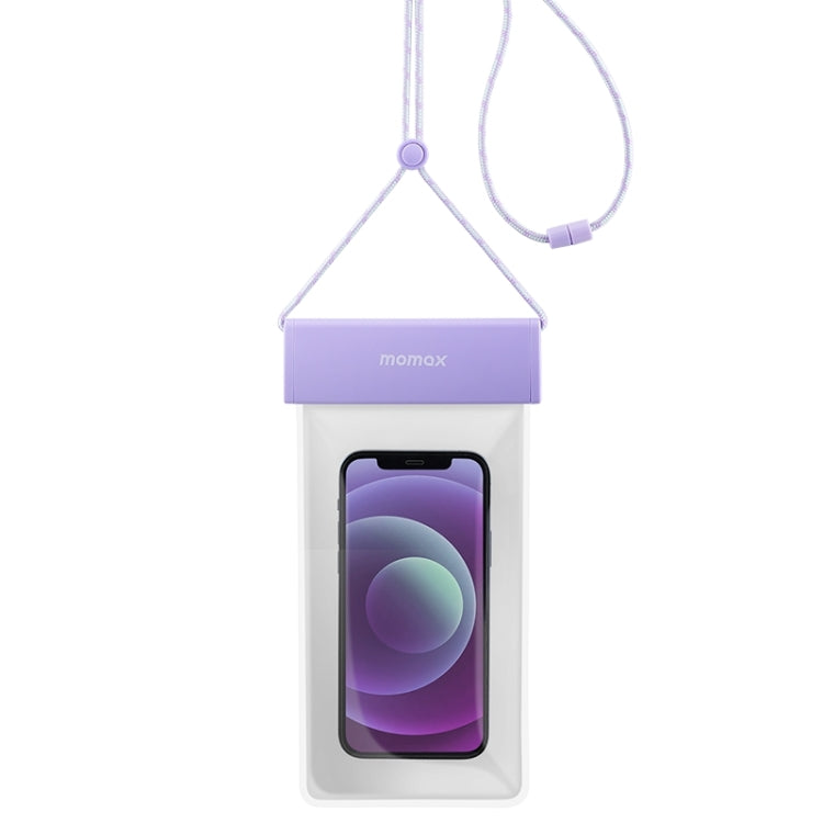 MOMAX SR25 IPX8 Outdoor Transparent PC+TPU Waterproof Bag with Lanyard For Mobile Phones Below 7 inche