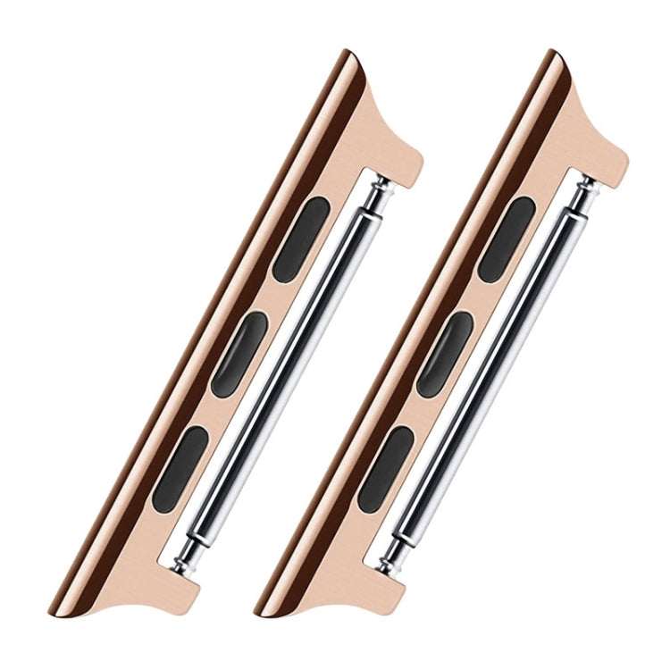 2 PCS Watchbands Stainless Steel Acoustic Ear Connector, Width: 20mm For Apple Watch Series 6 & SE & 5 & 4 44mm / 3 & 2 & 1 42mm — Silver