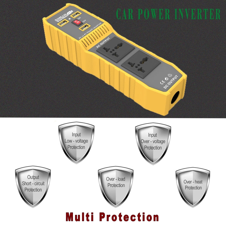 300W Car Power Inverter with Three USB, 12V to 220V