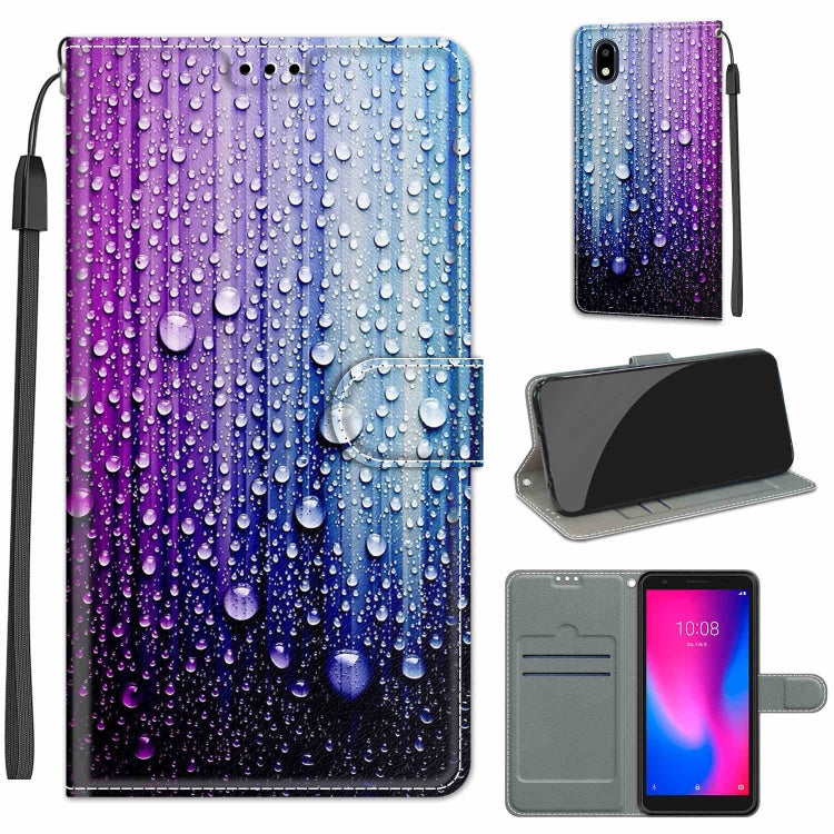 Voltage Coloured Drawing Magnetic Clasp Horizontal Flip PU Leather Case with Holder & Card Slots