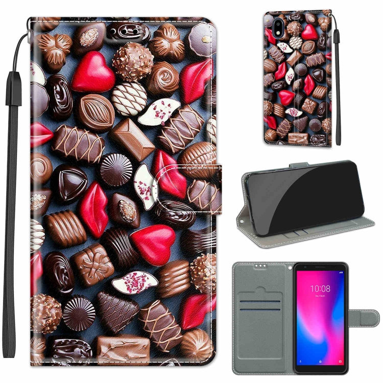 Voltage Coloured Drawing Magnetic Clasp Horizontal Flip PU Leather Case with Holder & Card Slots