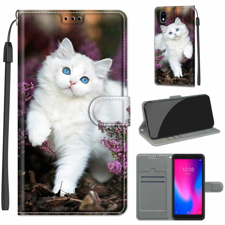 Voltage Coloured Drawing Magnetic Clasp Horizontal Flip PU Leather Case with Holder & Card Slots