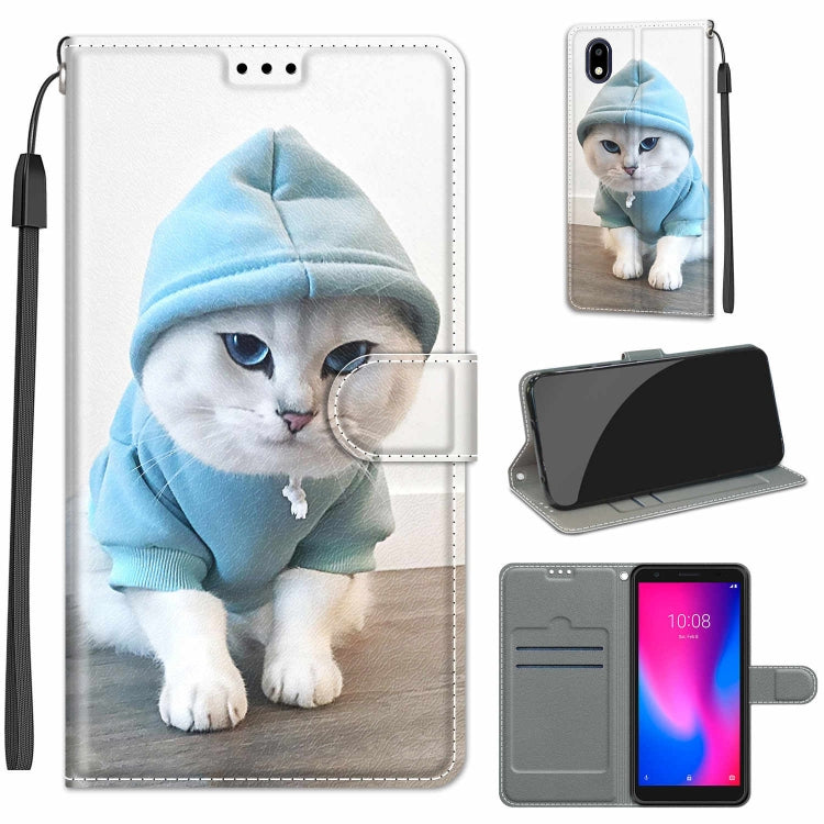 Voltage Coloured Drawing Magnetic Clasp Horizontal Flip PU Leather Case with Holder & Card Slots