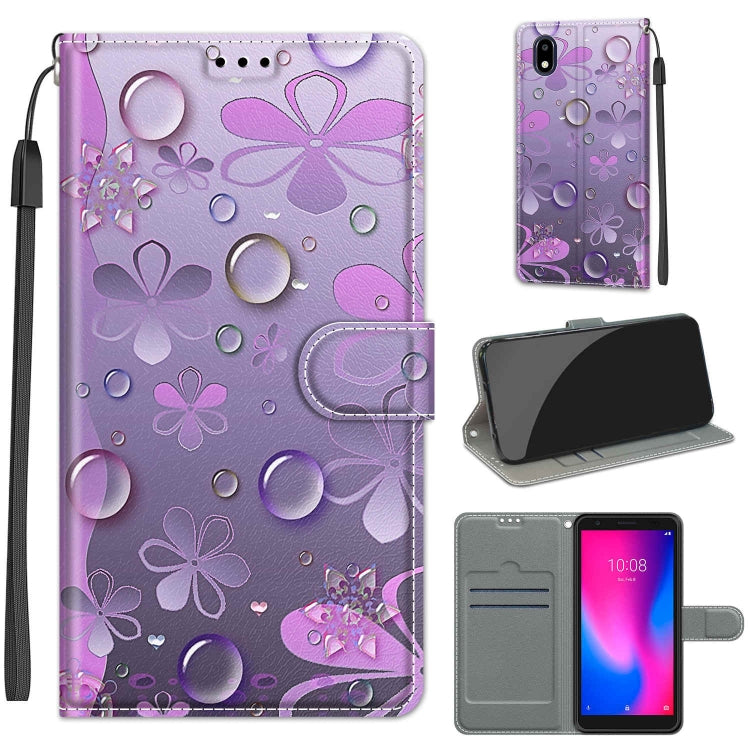 Voltage Coloured Drawing Magnetic Clasp Horizontal Flip PU Leather Case with Holder & Card Slots