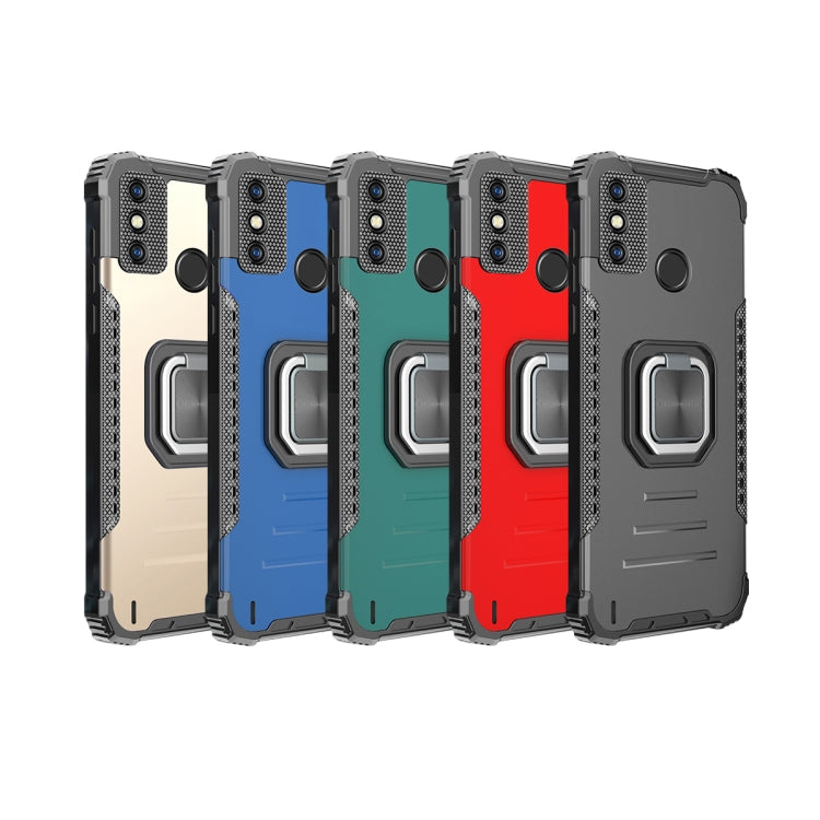 Fierce Warrior Series Armor All-inclusive Shockproof Aluminum Alloy + TPU Protective Case with Ring Holder, For Tecno Spark 6