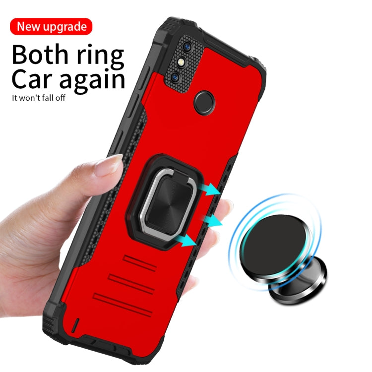 Fierce Warrior Series Armor All-inclusive Shockproof Aluminum Alloy + TPU Protective Case with Ring Holder, For Tecno Spark 6