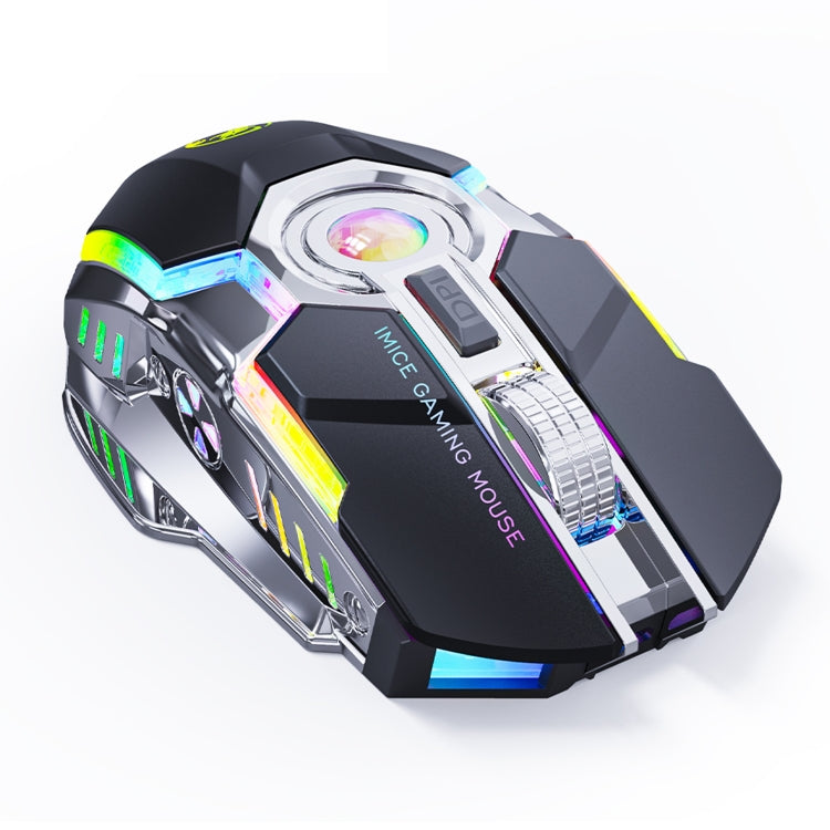 iMICE G7 Colorful Streamer Lights Rechargeable Silent Wireless Mouse