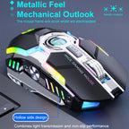 iMICE G7 Colorful Streamer Lights Rechargeable Silent Wireless Mouse