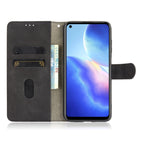 Solid Color Skin Feel Magnetic Buckle Horizontal Flip Calf Texture PU Leather Case with Holder & Card Slots & Wallet
