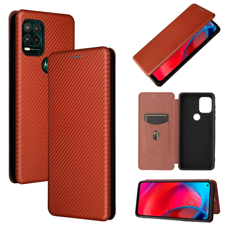 Carbon Fiber Texture Magnetic Horizontal Flip TPU + PC + PU Leather Case with Card Slot