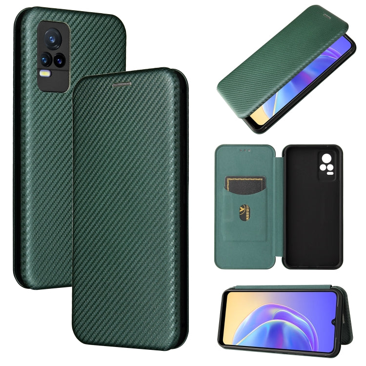 Carbon Fiber Texture Magnetic Horizontal Flip TPU + PC + PU Leather Case with Card Slot