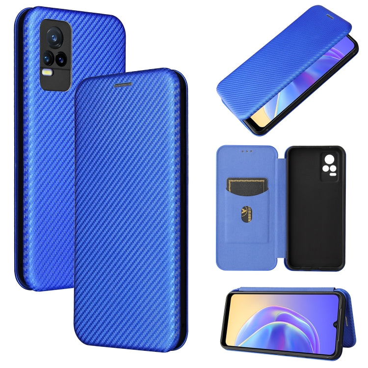 Carbon Fiber Texture Magnetic Horizontal Flip TPU + PC + PU Leather Case with Card Slot