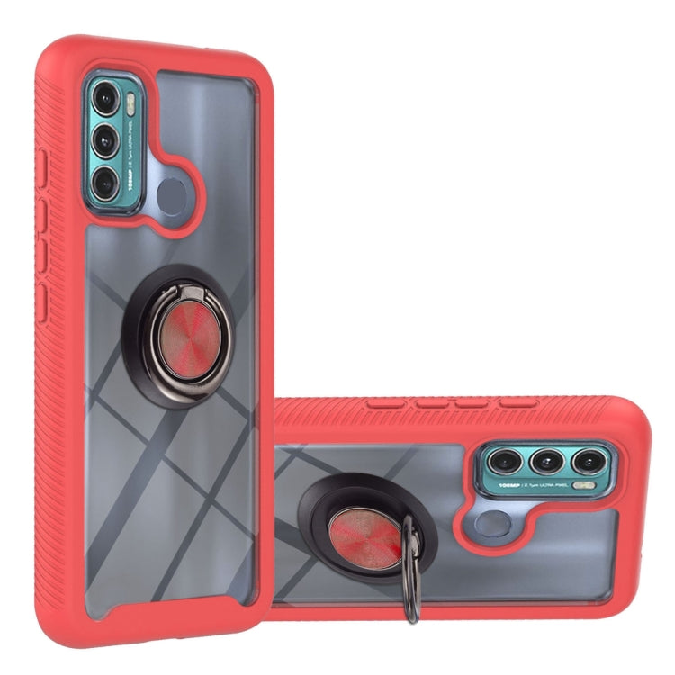 Starry Sky Solid Color Series Shockproof PC + TPU Protective Case with Ring Holder & Magnetic Function, For LG K42 / K52 / Q52 / K62 / Q62
