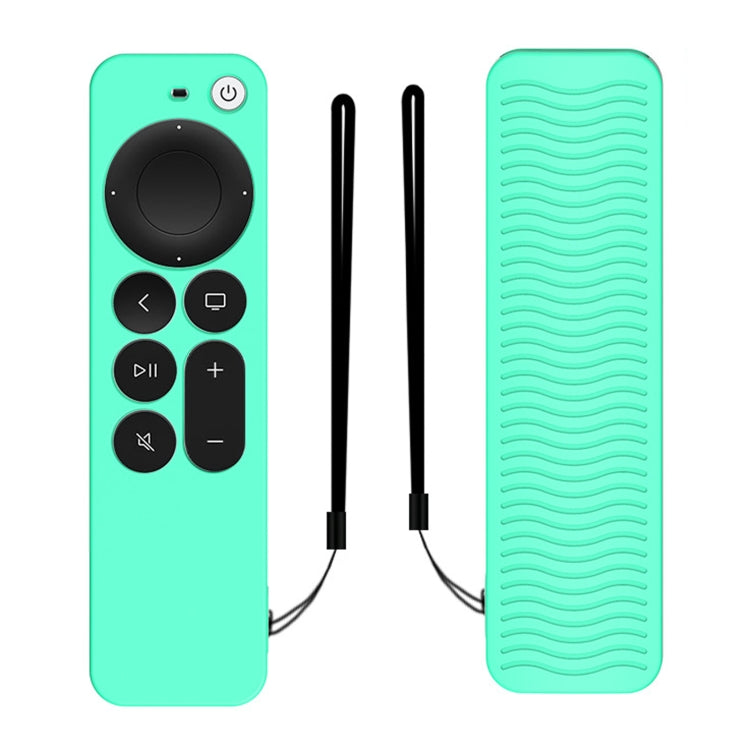 Silicone Protective Case Cover For Apple TV 4K 4th Siri Remote Controller — Ice Green
