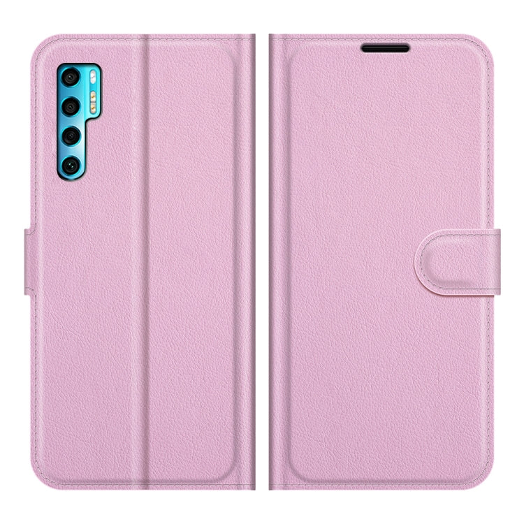Litchi Texture Horizontal Flip Protective Case with Holder & Card Slots & Wallet — Purple