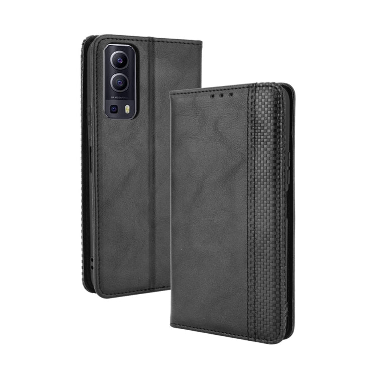 Magnetic Buckle Retro Crazy Horse Texture Horizontal Flip Leather Case with Holder & Card Slots & Photo Frame