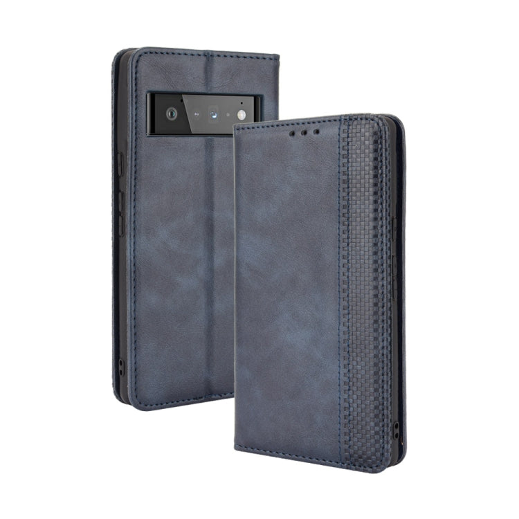 Magnetic Buckle Retro Crazy Horse Texture Horizontal Flip Leather Case with Holder & Card Slots & Photo Frame