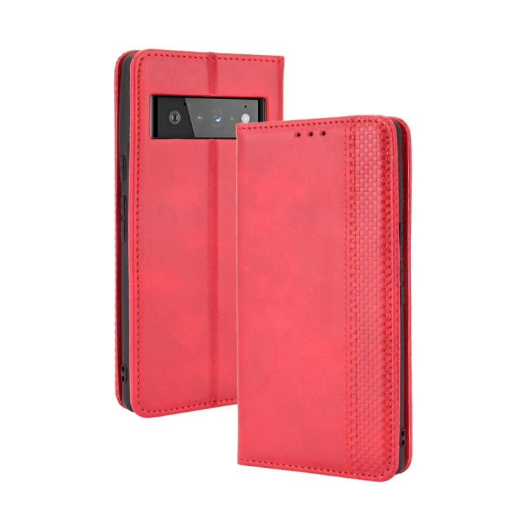 Magnetic Buckle Retro Crazy Horse Texture Horizontal Flip Leather Case with Holder & Card Slots & Photo Frame