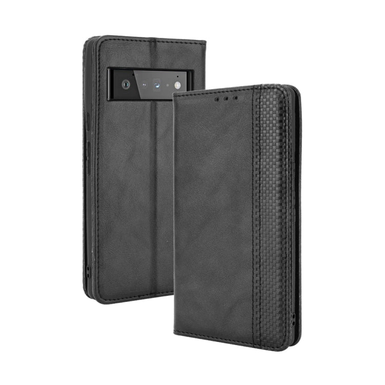Magnetic Buckle Retro Crazy Horse Texture Horizontal Flip Leather Case with Holder & Card Slots & Photo Frame
