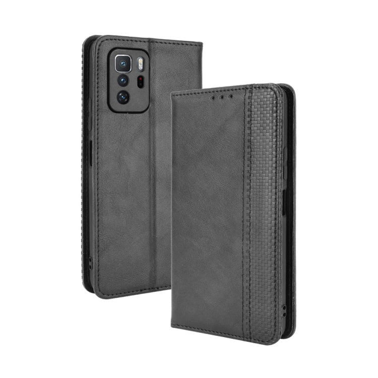 Magnetic Buckle Retro Crazy Horse Texture Horizontal Flip Leather Case with Holder & Card Slots & Photo Frame