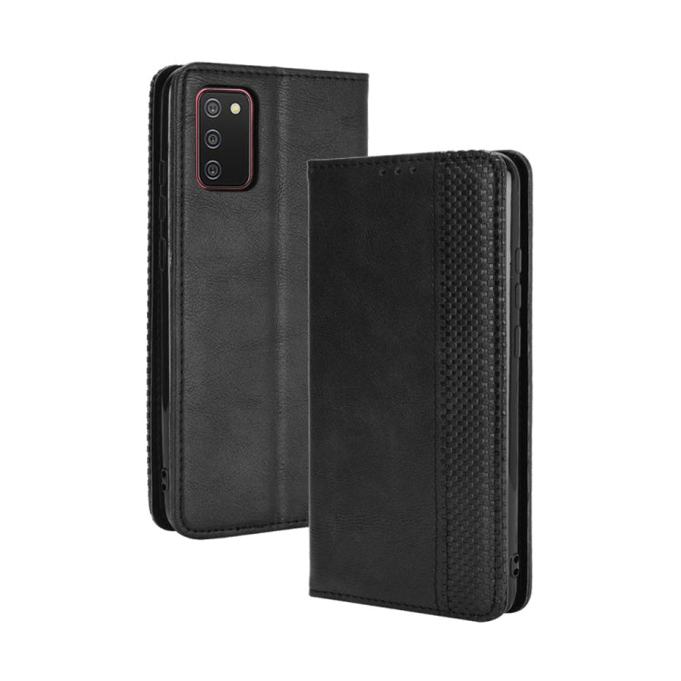 Magnetic Buckle Retro Crazy Horse Texture Horizontal Flip Leather Case with Holder & Card Slots & Photo Frame