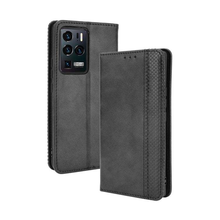 Magnetic Buckle Retro Crazy Horse Texture Horizontal Flip Leather Case with Holder & Card Slots & Photo Frame
