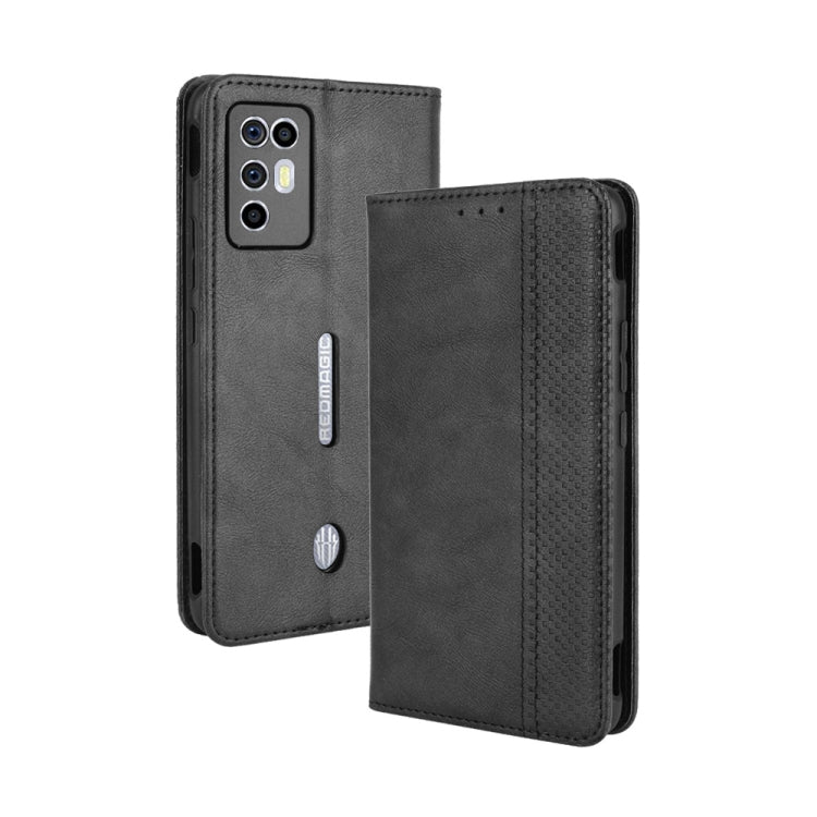Magnetic Buckle Retro Crazy Horse Texture Horizontal Flip Leather Case with Holder & Card Slots & Photo Frame